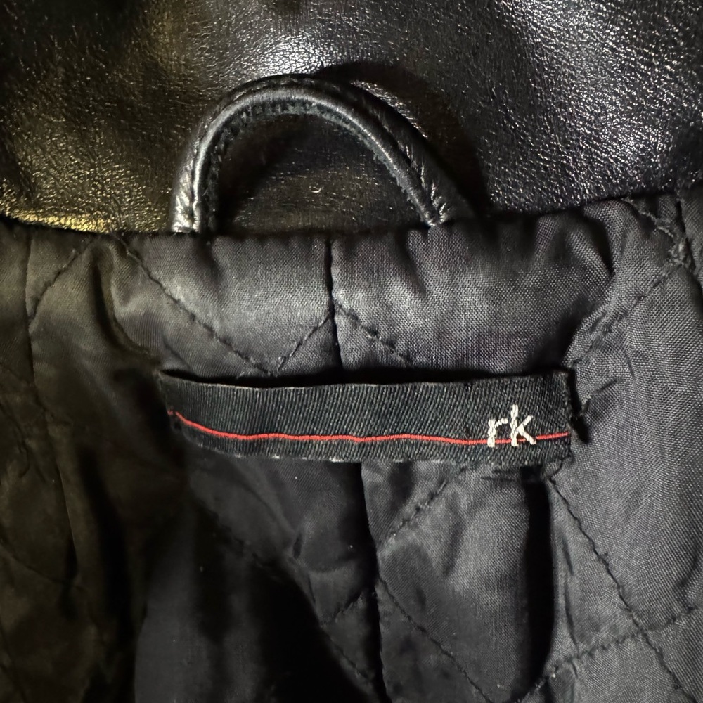 Rudsak Chic Black wool and Leather Pea Coat - Picture 6 of 8